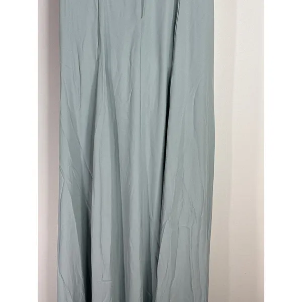 Show Me Your Mumu Jenn‎ Maxi Dress in Silver Sage Crisp Blue V Neck| XXS | NWT - Image 10