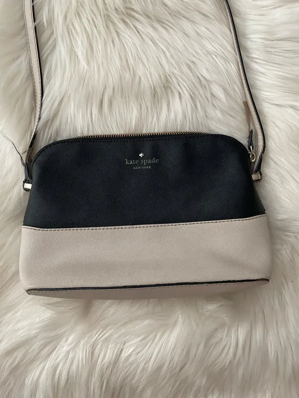 Kate Spade Black and Cream Crossbody Bag - Image 5