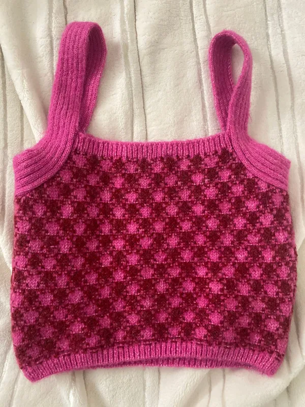ZARA NWT  Checkered Knit Tank - Image 2