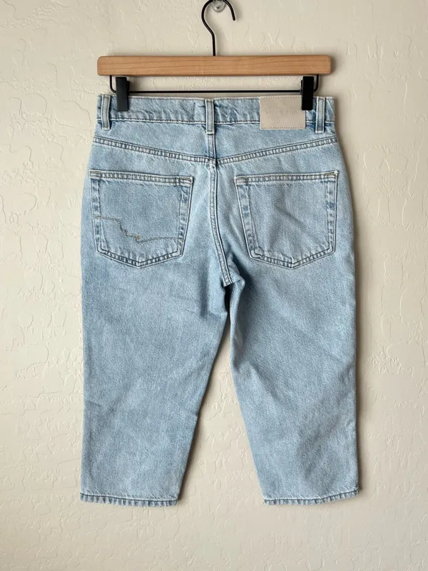 We the Free Free People Sun City Denim Capris Pale Indigo Size 25 - Image 5