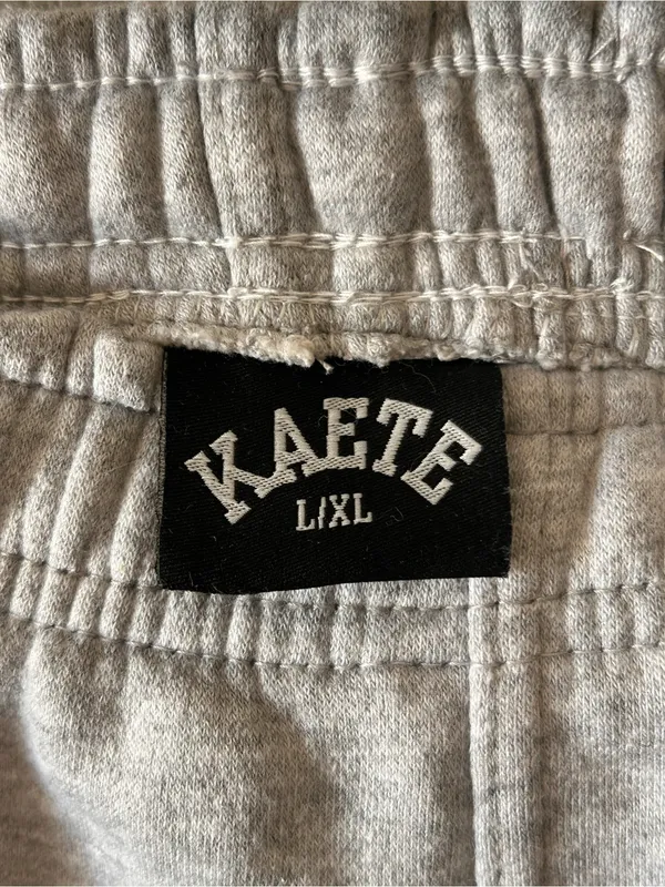 Kaete Gray Cozy Boyfriend Fit Grunge Sweatpants Sz L/XL Indie Sleaze Vibes Fall - Image 5