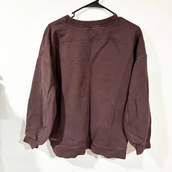 Lululemon Perfectly Oversized Crew Neck Sweatshirt Brown Pullover - Image 3