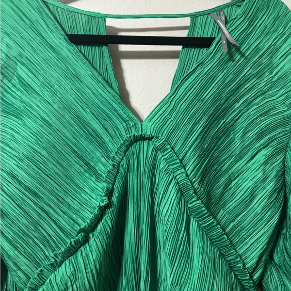 Anthropologie Asymmetrical Green Dress - Image 6