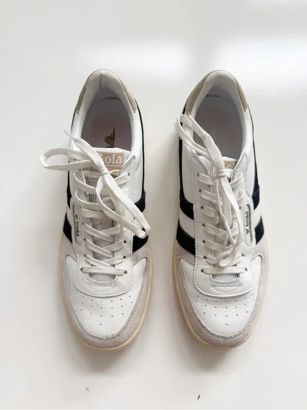 Gola Classics Hawk Leather Sneakers Size 9.5 White - Image 2