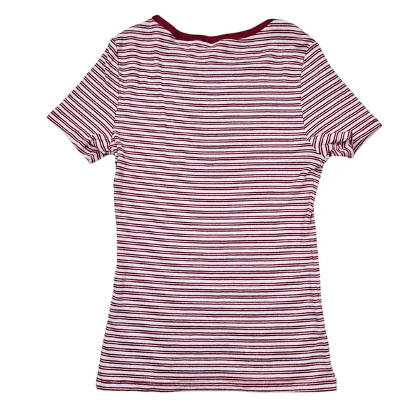 Levis The Perfect Tee Shirt Striped Ringer Short Sleeve Womens size XS Red - Image 6