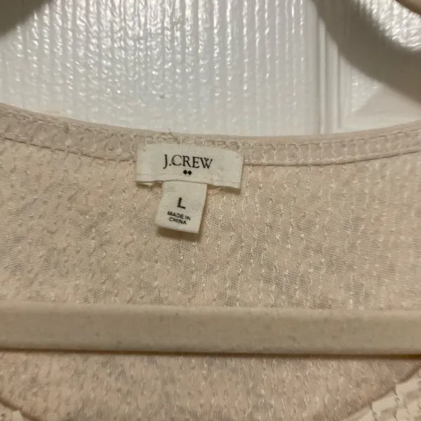 *J. Crew Collection Colorblock Ivory Tan Sequin Large Party Sleeveless Blouse #L - Image 2