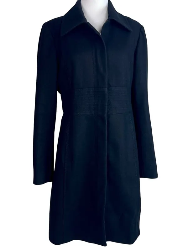 Kenneth Cole Reaction Structured Mid-Length Wool Blend Modern Winter Coat 12 - Image 2