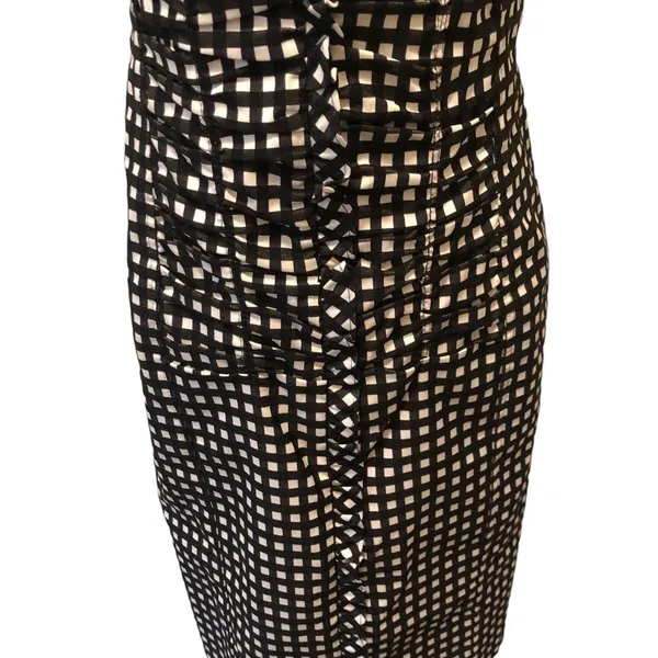 Nanette Lepore Check Me Out Dress Sz. 8 Gingham Full Zip Cottagecore Coquette - Image 7