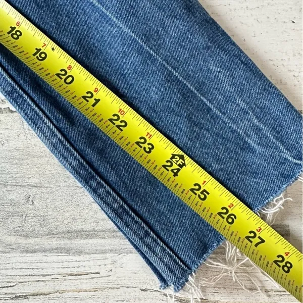 Abercrombie & Fitch High Rise‎ Mom Jeans Sz 24/00R Full Length Medium Wash Denim - Image 11
