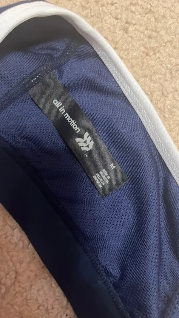 All in motion navy blue and white sports bra - Image 4