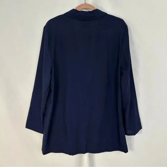 Vintage Requirements Blazer Womens Size 14 One‎ Button Classic Blue Lightweight - Image 6