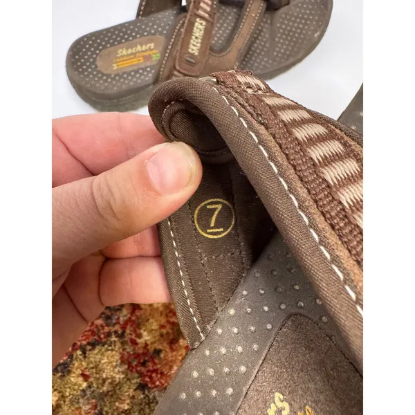 Skechers Outdoor Lifestyle Sandals Womens 7 Brown Excellent Strappy Slide Hiking - Image 4
