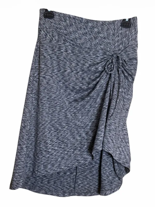 The North Face Gray Asymmetrical Midi Skirt with Side Tie - Image 2