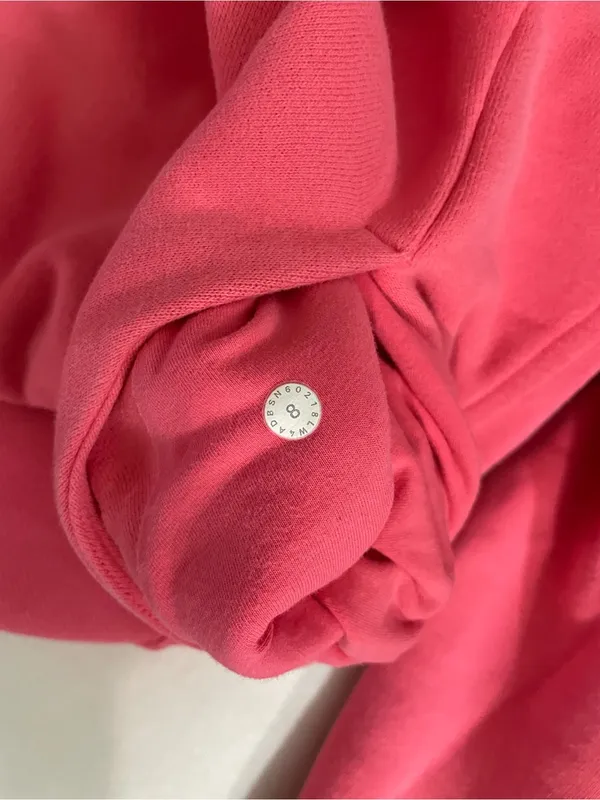 Lululemon Scuba Coral Zip-Up Hoodie Jacket Size 8 - Image 5