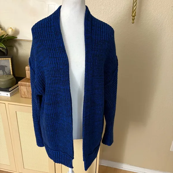 FREE PEOPLE High Hopes Blue Knit Cardigan Women’s Size‎ XS - Image 2