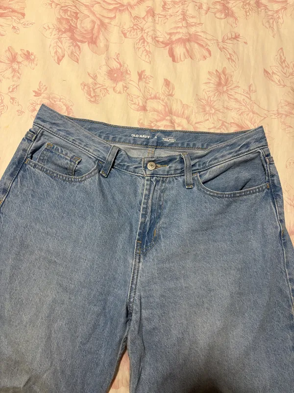 Old navy mid rise WOW baggy wide leg blue jeans - Image 4