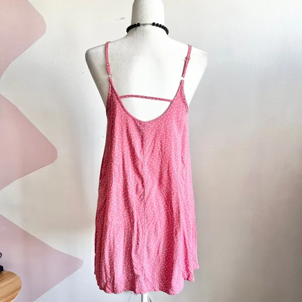 Pink Polka‎ Dot Dress, Coquette Soft Girl Dollcore Y2K Small - Image 2