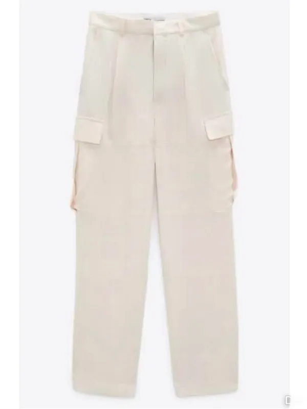 Zara Wide Leg Cargo Pants Small‎ Street Wear Baggy Chic Business Casual Utility - Image 2