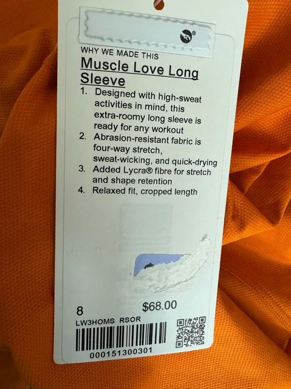 NWT LULULEMON - Roasted Orange Muscle Love Long Sleeve - $68 - 8 - Image 3