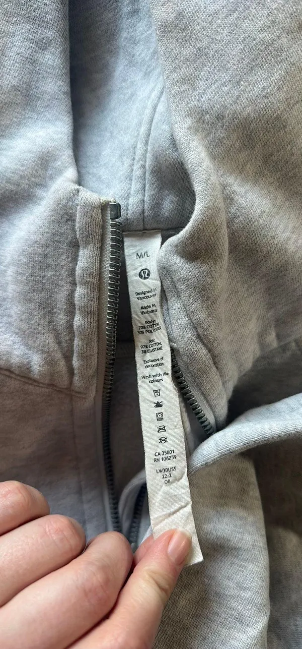 Scuba Oversized Half-Zip Hoodie Heather Core Ultra Grey - Image 8