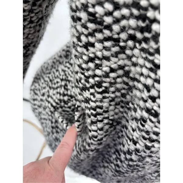 Blank NYC Boucle Knit Motorcycle Moto Jacket Black White Women’s Size XS - Image 11
