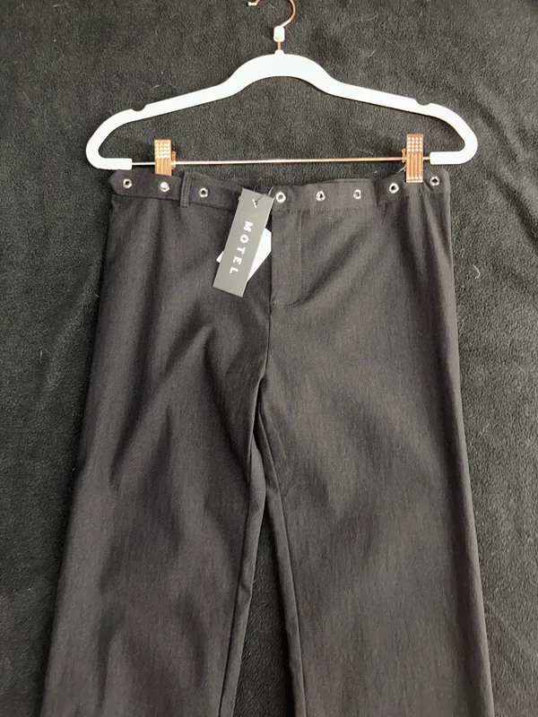 Edikted Motel Black Pants with belt - Image 3