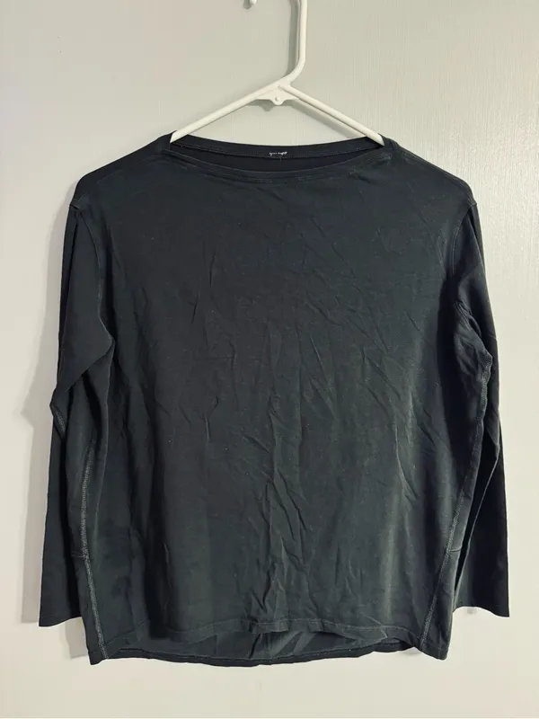 lululemon athletica Black Long Sleeve Crew Neck Athletisure Top Size 4 - Image 2