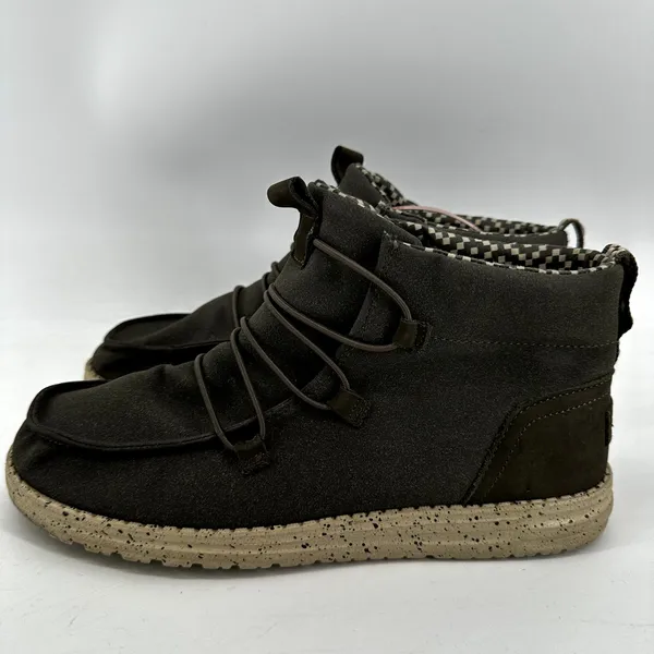Hey Dude Lea Shoes High Top Pull On Drawcord Laces Lightweight Coffee 10 - Image 4