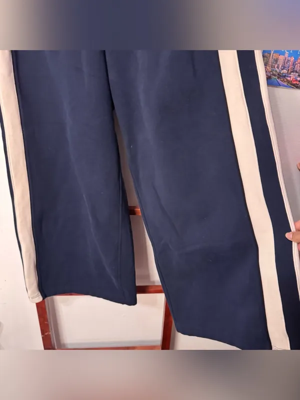Lululemon Steady State Oversized Track Pants Sweatpants Stripe Navy Wide Leg - Image 3