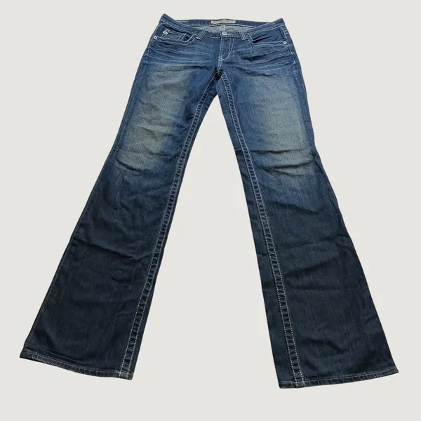 Big Star Maddie Boot Mid Rise Bootcut Jeans Dark Wash Blue Size 29L Long Inseam - Image 2