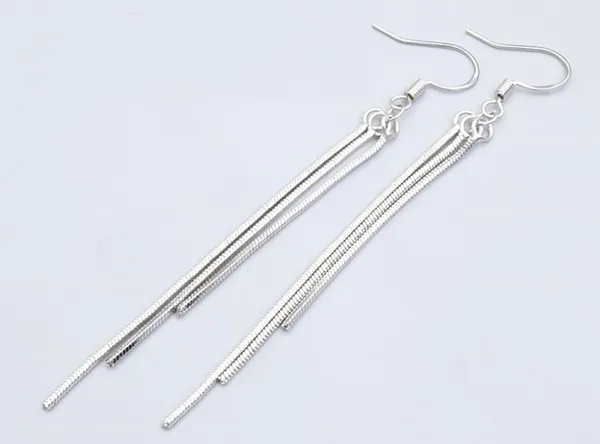 Women Korean Style Tassel Sterling Silver Earrings - Image 3