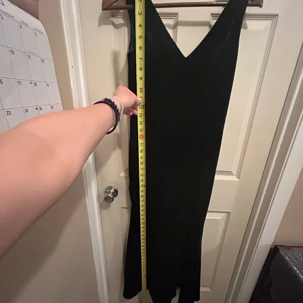 Revelry dark green sleeveless v neckline maxi dress, formal gown-Size 10 - Image 11