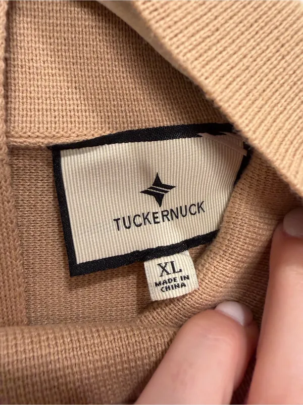 Tuckernuck Camel‎ Brown Cotton Turtleneck Sweater NWOT Size XL - Image 2