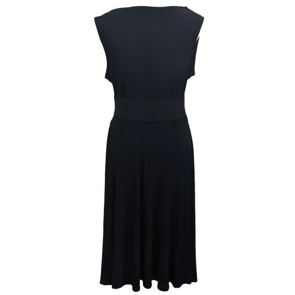 Maurices Black Belted Dress Size Medium Black Stretchy Dress with Belt - Image 3