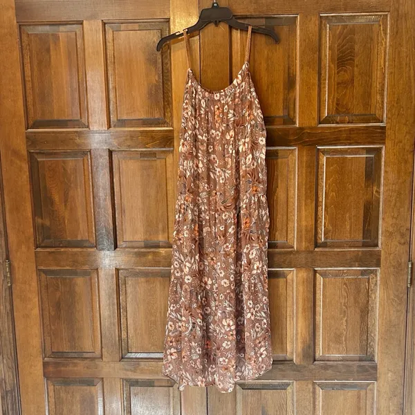 Elena‎ Baldi Women’s Small Boho Floral Tiered Maxi Dress Lightweight Italy - Image 5