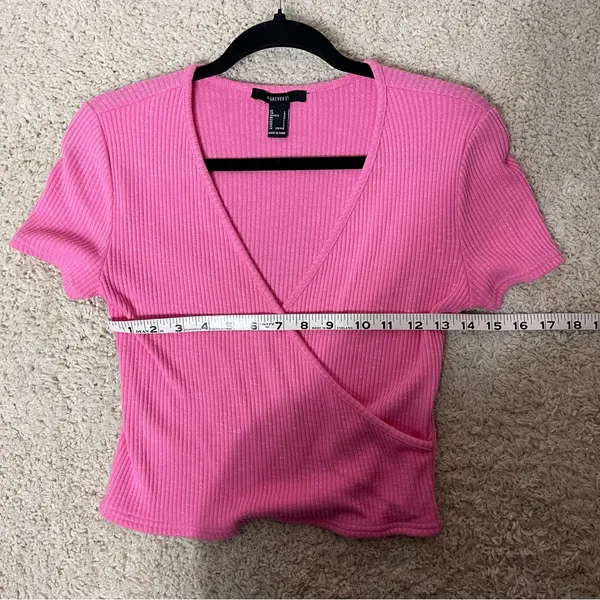 Forever 21 Pink Ribbed  Crop Top - Image 4