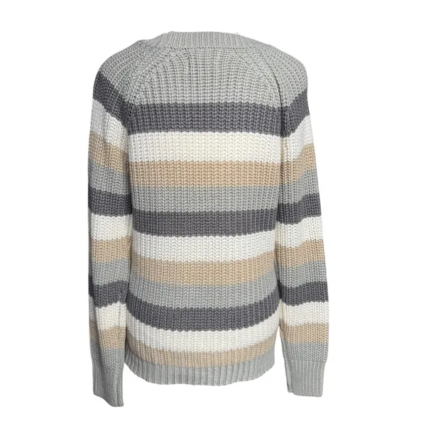 Sincerely Jules Neutral Striped Sweater Bundle M Coastal Grandma Cozy Knit Oversized - Image 5