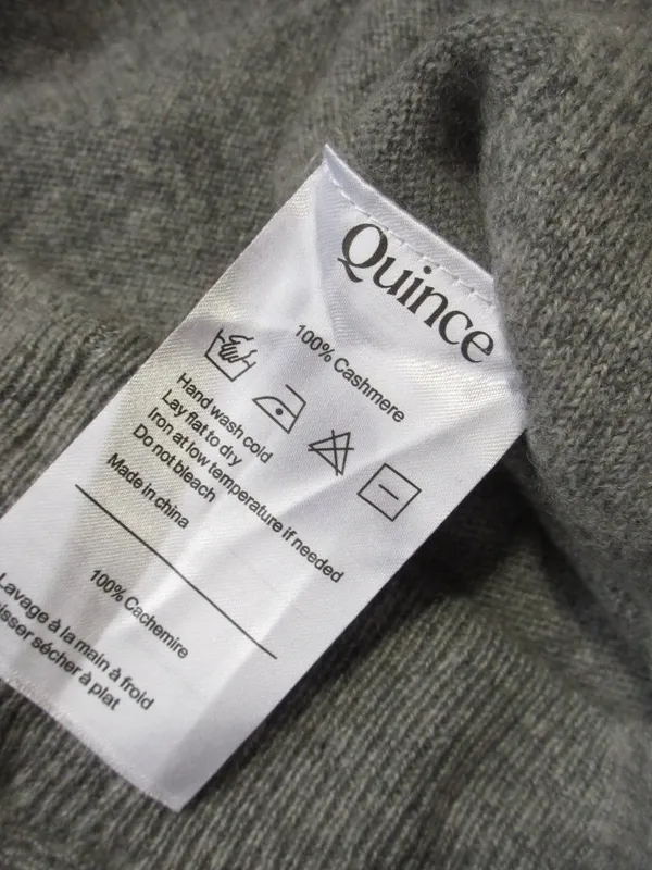 NWT Quince Mongolian Cashmere Straight Leg in Heather Grey Pull-on Knit Pants M - Image 9