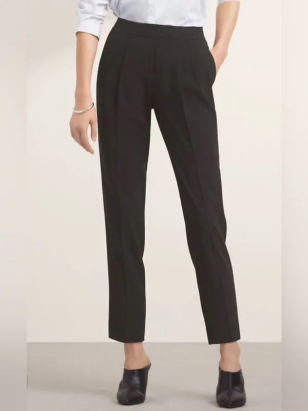 Aritzia Babaton Black Cohen Pleat Front Pants size 8 - Image 14