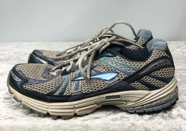 Brooks GTS 12 MOGO DNA Women’s Size 9.5 M Running Shoes Blue gray white - Image 3
