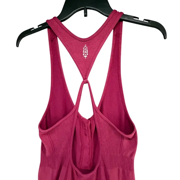 Free People Fp Movement Revive Jumpsuit Size M-L Burgundy Ribbed Activewear RARE - Image 5
