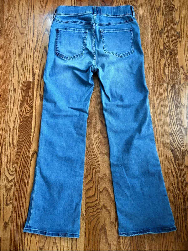 Quince Nina Stretch Pull-On Kick Flare Jeans – Laguna Blue – Size Small - Image 6