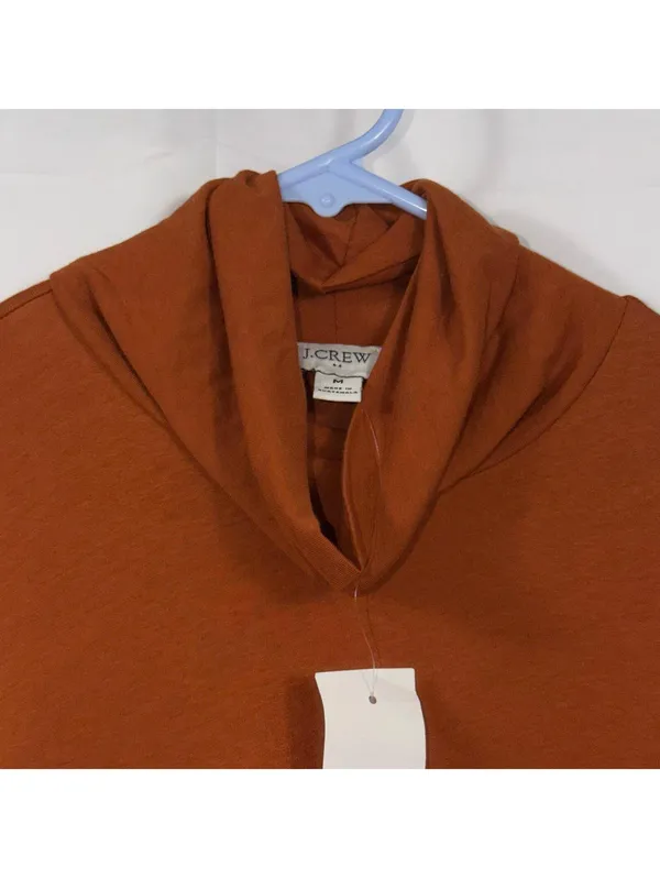 J.Crew Women’s Orange Turtleneck Long Sleeve Top Size Medium NWT - Image 3
