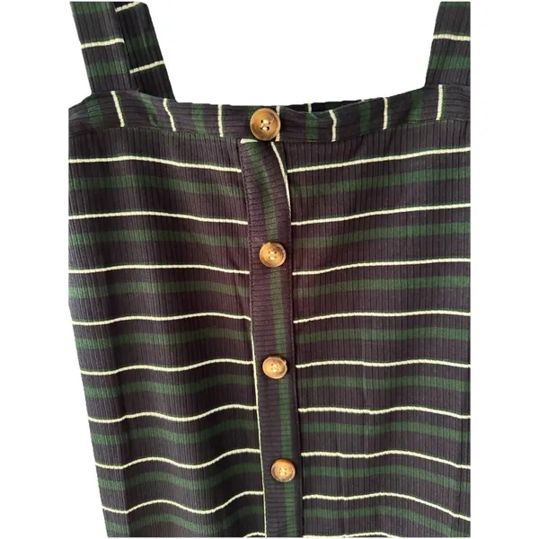 Olivaceous Striped Button Down Dress Sleeveless Mini Casual Summer Sun Dress Size M‎ - Image 7