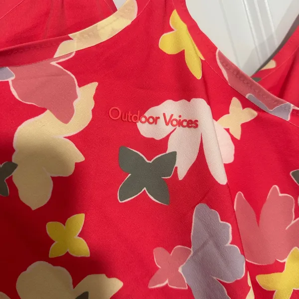 Outdoor Voices Exercise Dress Womens XL in Slice Of Life Pink Floral‎ Athletic - Image 5