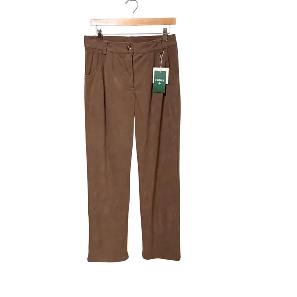 Halara AuraCord Cloud Brown Corduroy‎ High Waisted Wide Leg Pants Size M NWT - Image 3