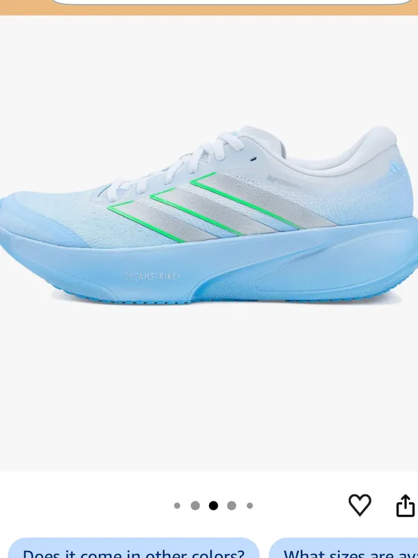 Adidas Supernova Rise 3 Blue Silver Running Shoes Size 7.5 - Image 2