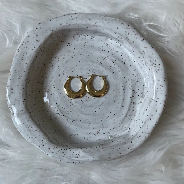 18k gold plated hoop earrings - Image 2