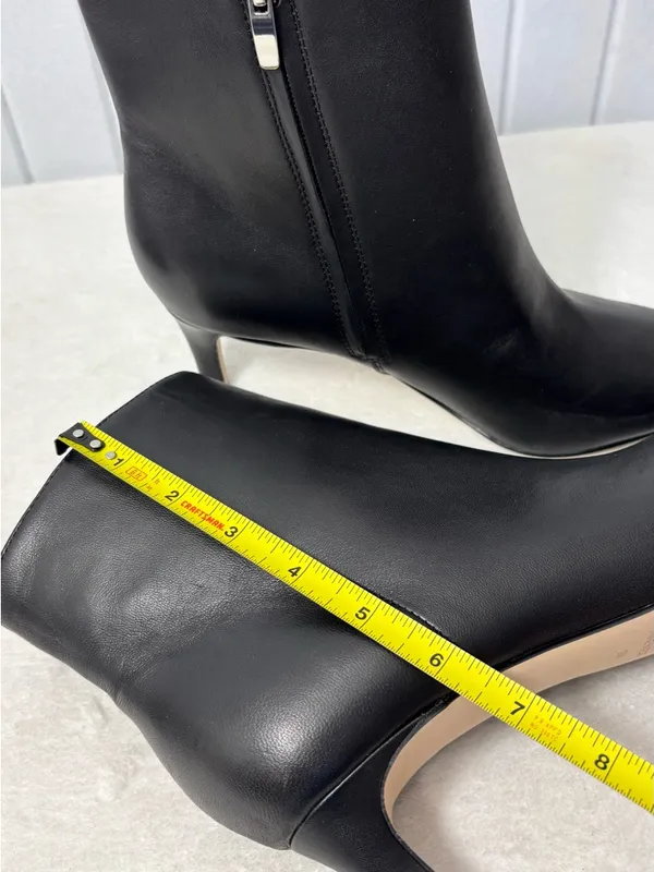 Nine West Black Sheeba Pointed‎ Leather Upper Ankle Booties size 9M  NEW - Image 9