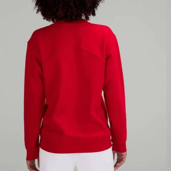 Lululemon All Yours Crew Fleece in Dark Red - Image 2